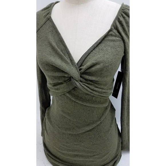 Sold LULUS Olive Green Bodycon Sweater Dress M NWT - Picture 4 of 8